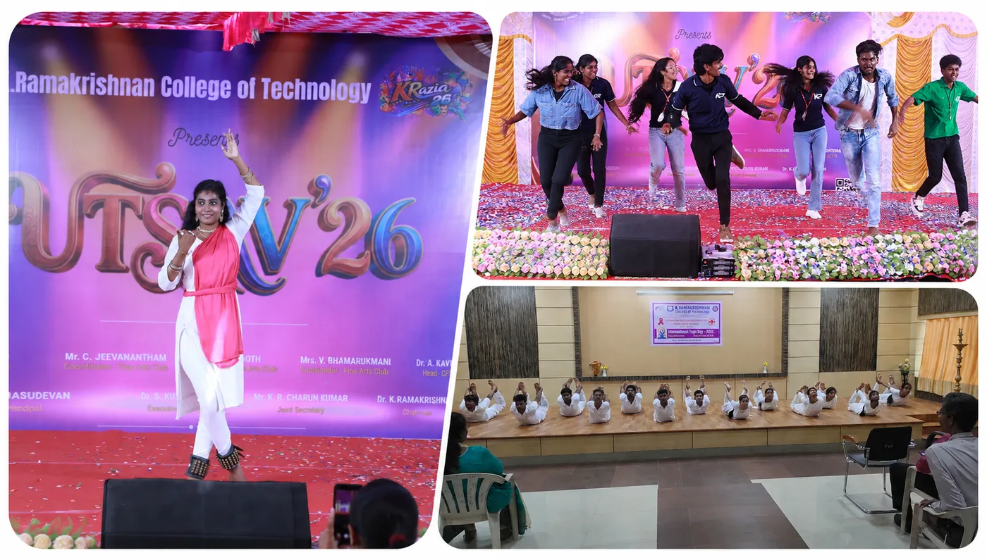 Students performing at KRCT cultural and yoga day events