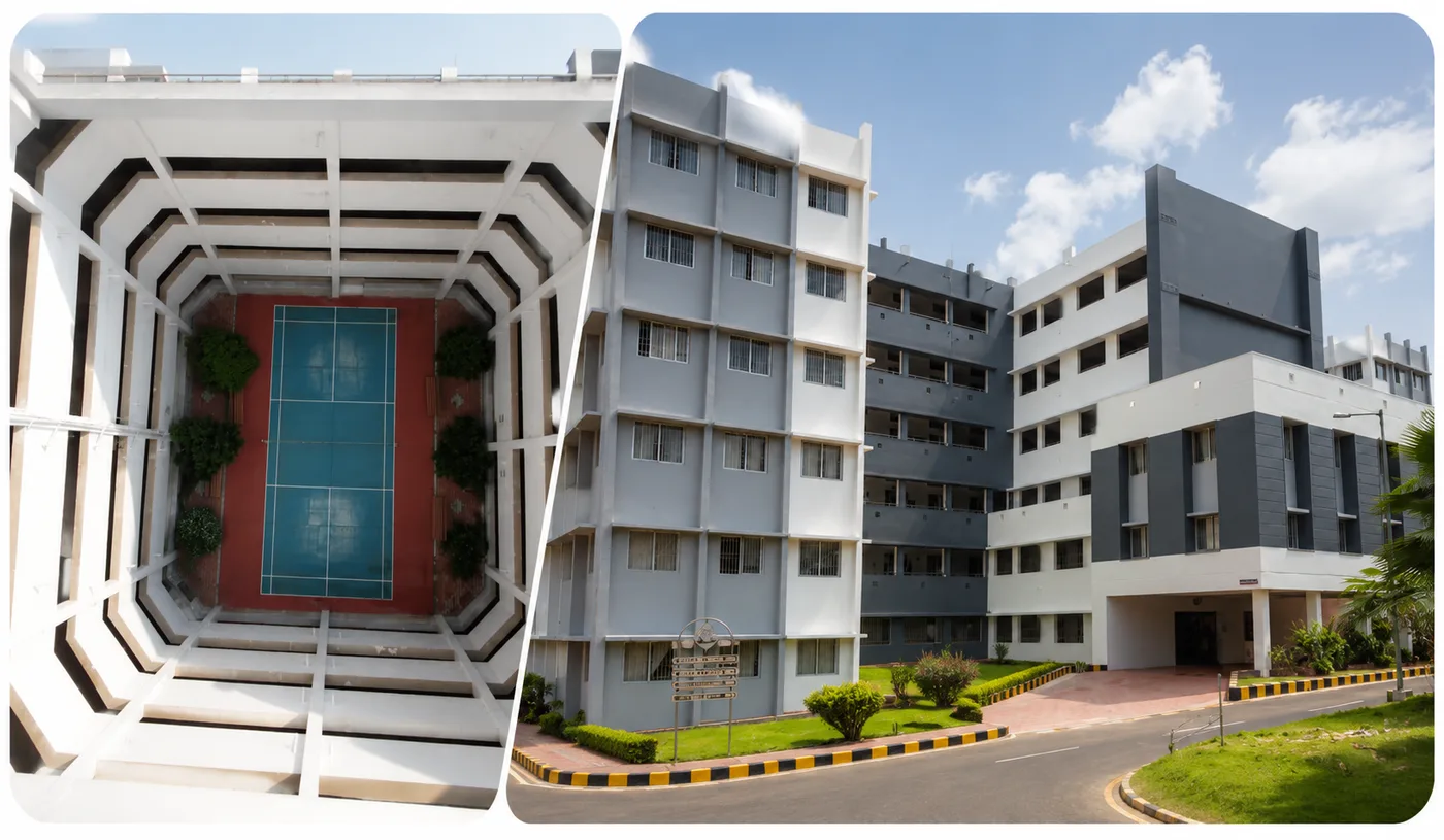 KRCT campus blocks and the open-air sports arena
