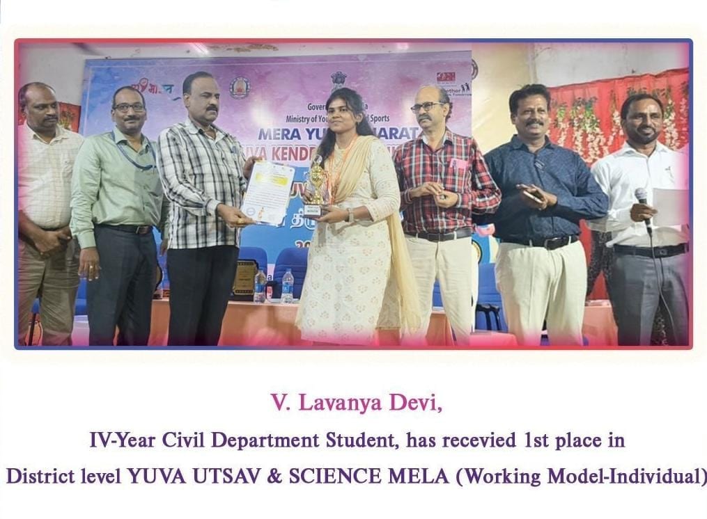 First place, individual working model, district-level Yuva Utsav and Science Mela