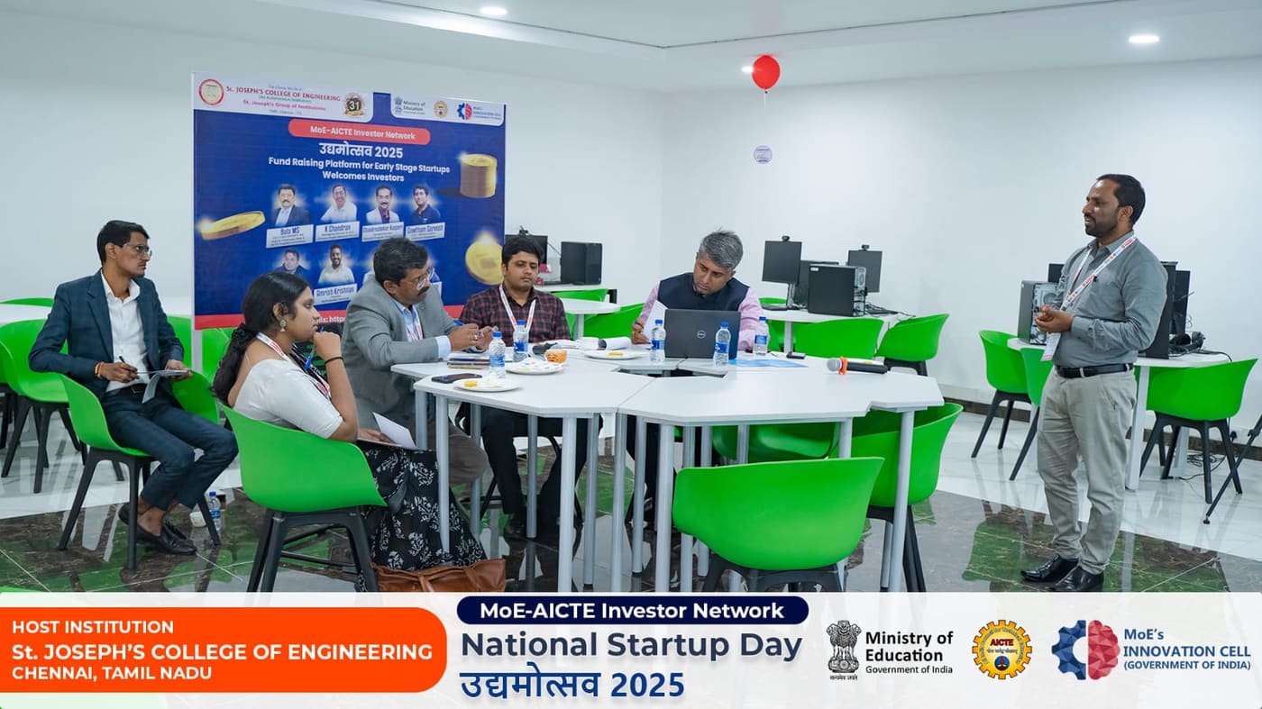KRCT participation in National Startup Day 2025 at St. Joseph's College of Engineering, Chennai