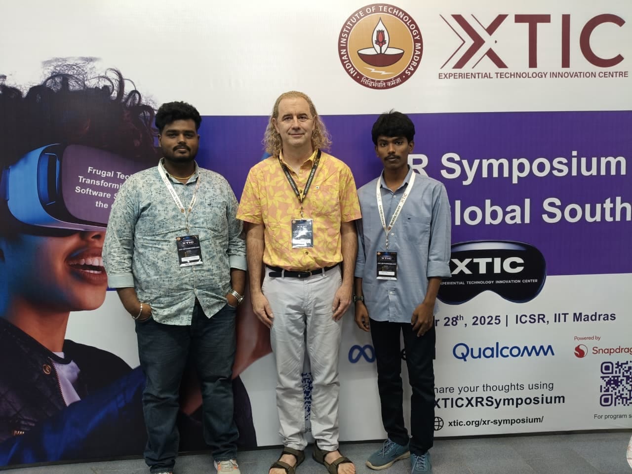 KRCT students at the XR Symposium hosted by XTIC at IIT Madras