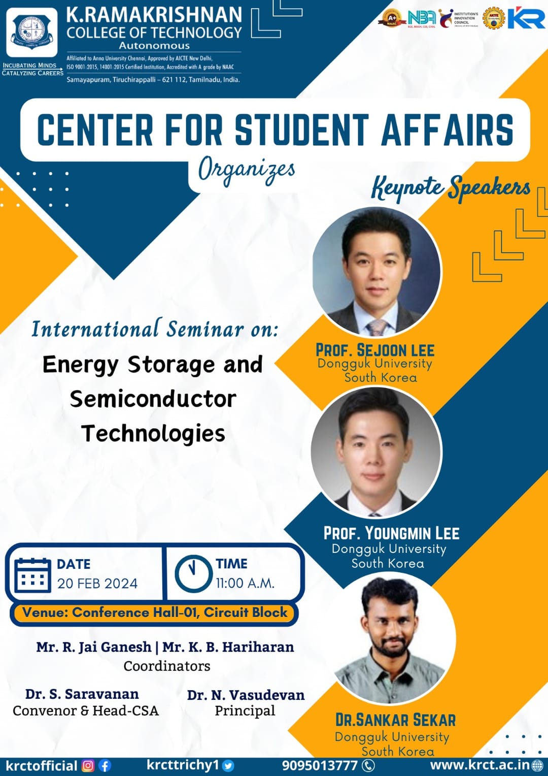 Poster for the International Seminar on Energy Storage and Semiconductor Technologies