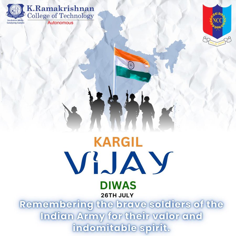 Kargil Vijay Diwas poster designed by the KRCT NCC sub-unit
