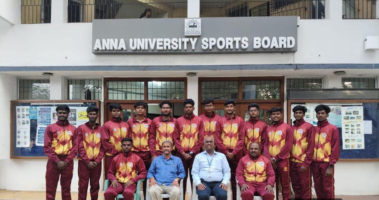 Men's contingent at the Anna University Sports Board