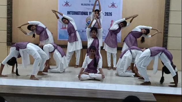 Club members in a stage formation